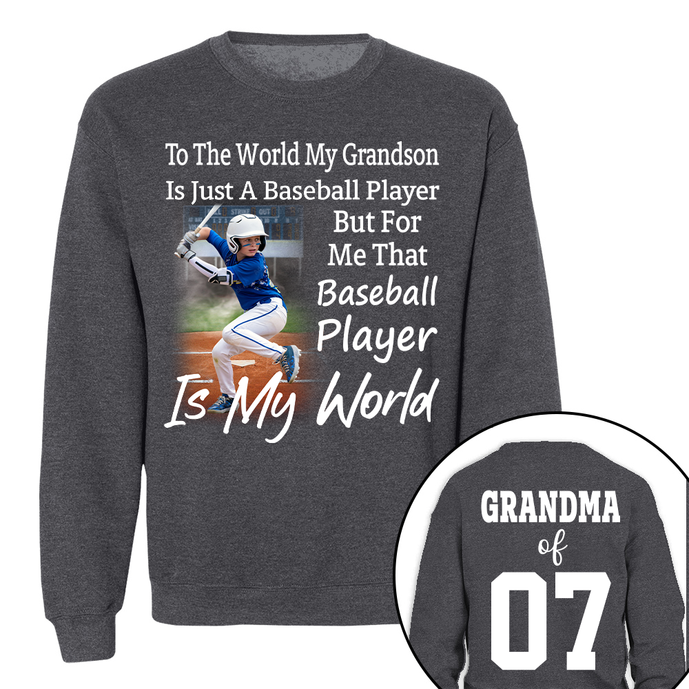 To The World My Grandson Just A Baseball Player - Personalized Shirt Tu20
