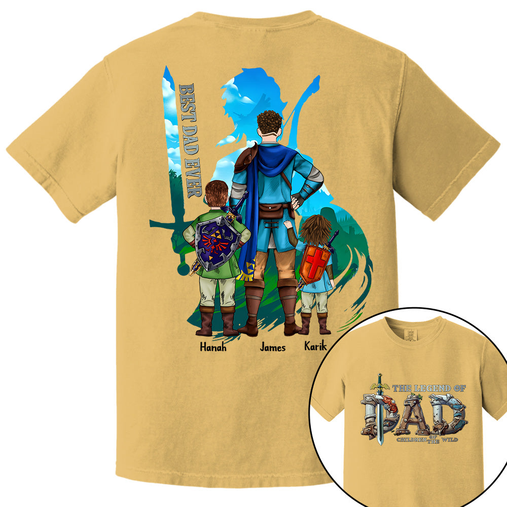 The Legend Of Dad Children Of The Wild Best Dad Ever, Personalized Shirt, Gift for Dad T1807 Tm01
