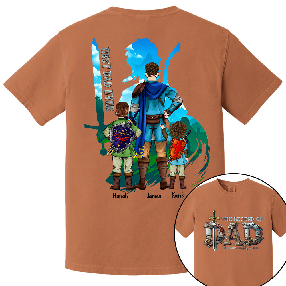 The Legend Of Dad Children Of The Wild Best Dad Ever, Personalized Shirt, Gift for Dad T1807 Tm01