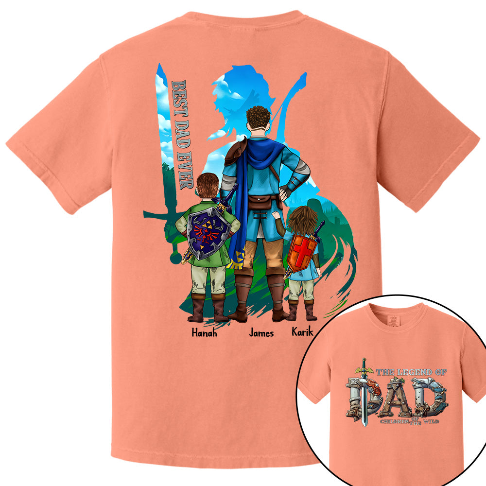 The Legend Of Dad Children Of The Wild Best Dad Ever, Personalized Shirt, Gift for Dad T1807 Tm01