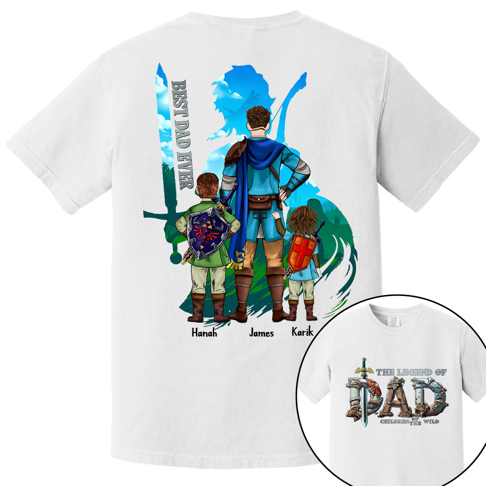 The Legend Of Dad Children Of The Wild Best Dad Ever, Personalized Shirt, Gift for Dad T1807 Tm01