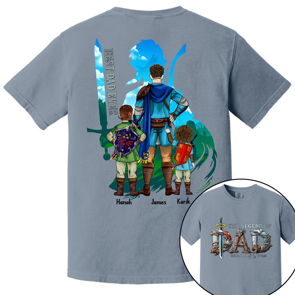 The Legend Of Dad Children Of The Wild Best Dad Ever, Personalized Shirt, Gift for Dad T1807 Tm01