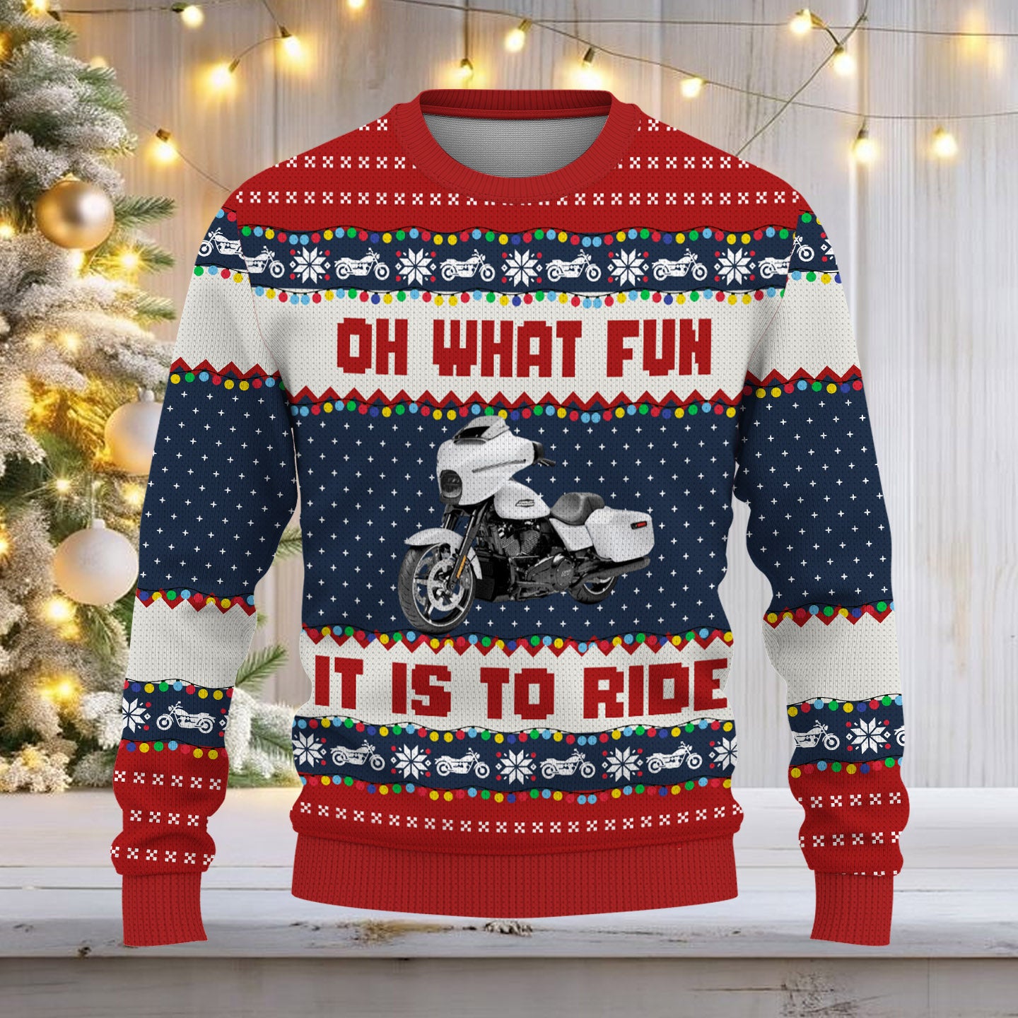 Oh What Fun It Is To Ride - This Is How I Roll - Custom Motorcycle Car Ugly Sweater A2110 Nh00