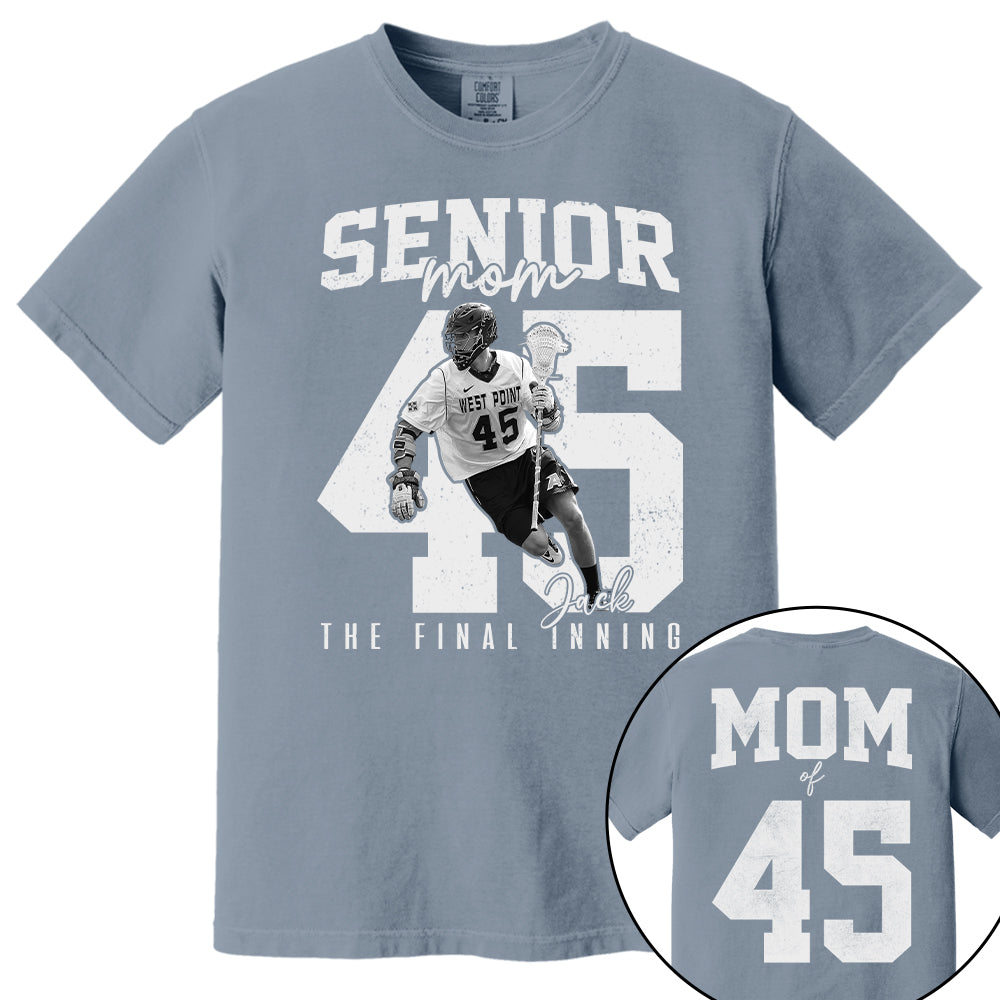 Senior Lacrosse Mom Shirt, The Final Inning, Custom Photo Player Lacrosse Mom Shirt, Senior Lacrosse Mom Gift T1807