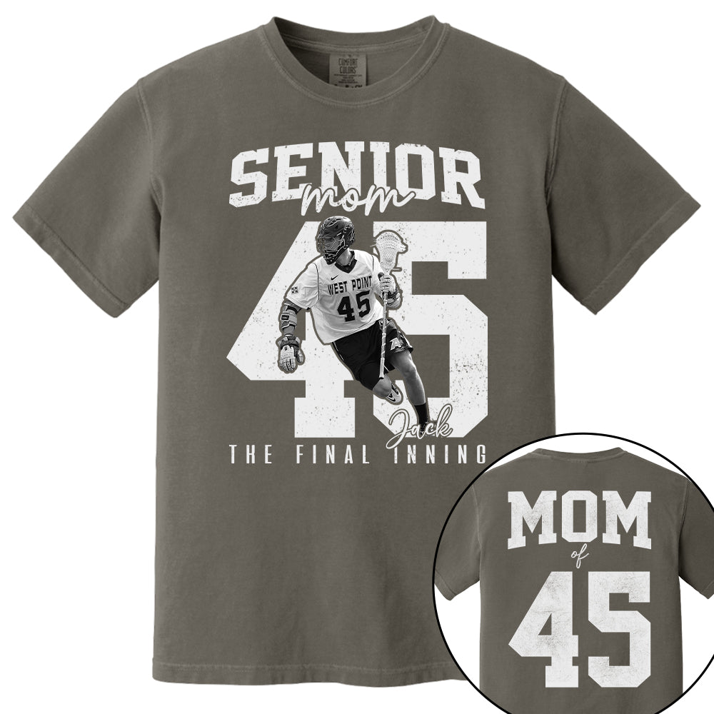 Senior Lacrosse Mom Shirt, The Final Inning, Custom Photo Player Lacrosse Mom Shirt, Senior Lacrosse Mom Gift T1807