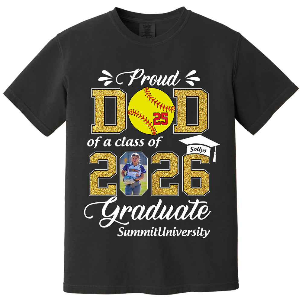Personalized Softball Graduation Shirt Class of 2026 Custom Senior Shirt Family Graduation Gift Softball Senior 2026 Shirt Na02 T24