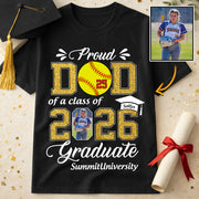 Personalized Softball Graduation Shirt Class of 2026 Custom Senior Shirt Family Graduation Gift Softball Senior 2026 Shirt Na02 T24