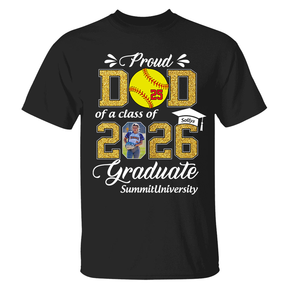 Personalized Softball Graduation Shirt Class of 2026 Custom Senior Shirt Family Graduation Gift Softball Senior 2026 Shirt Na02 T24