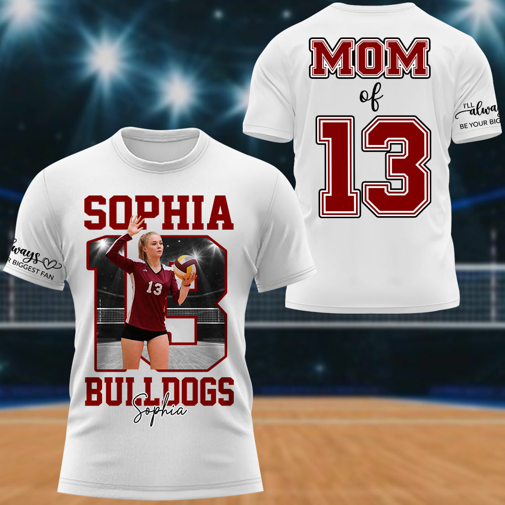 Personalized Volleyball Shirt Custom Your Photo Gift For Volleyball Mom Grandma Sport Family T1807