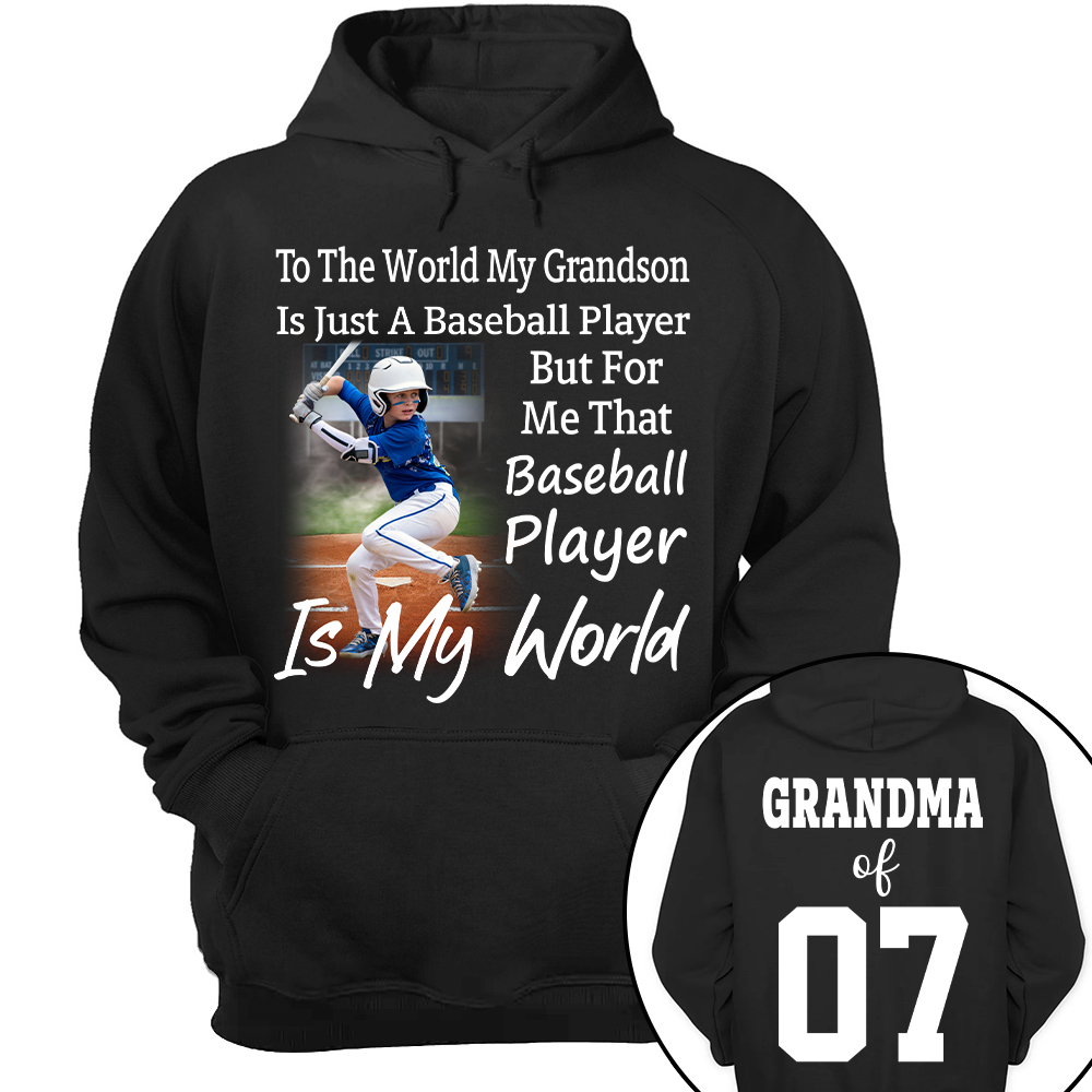To The World My Grandson Just A Baseball Player - Personalized Shirt Tu20