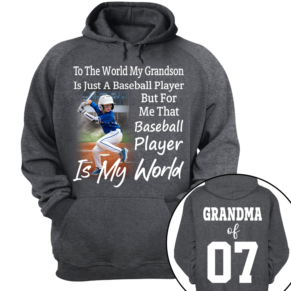 To The World My Grandson Just A Baseball Player - Personalized Shirt Tu20