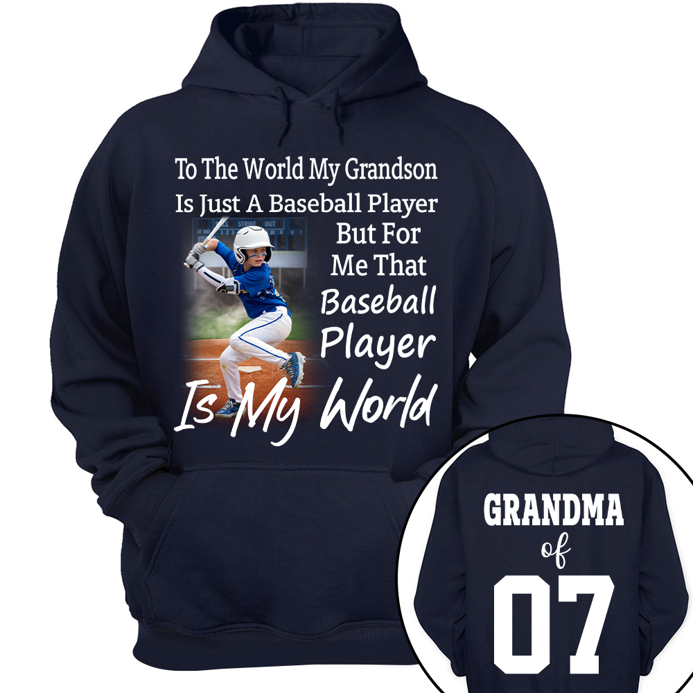 To The World My Grandson Just A Baseball Player - Personalized Shirt Tu20