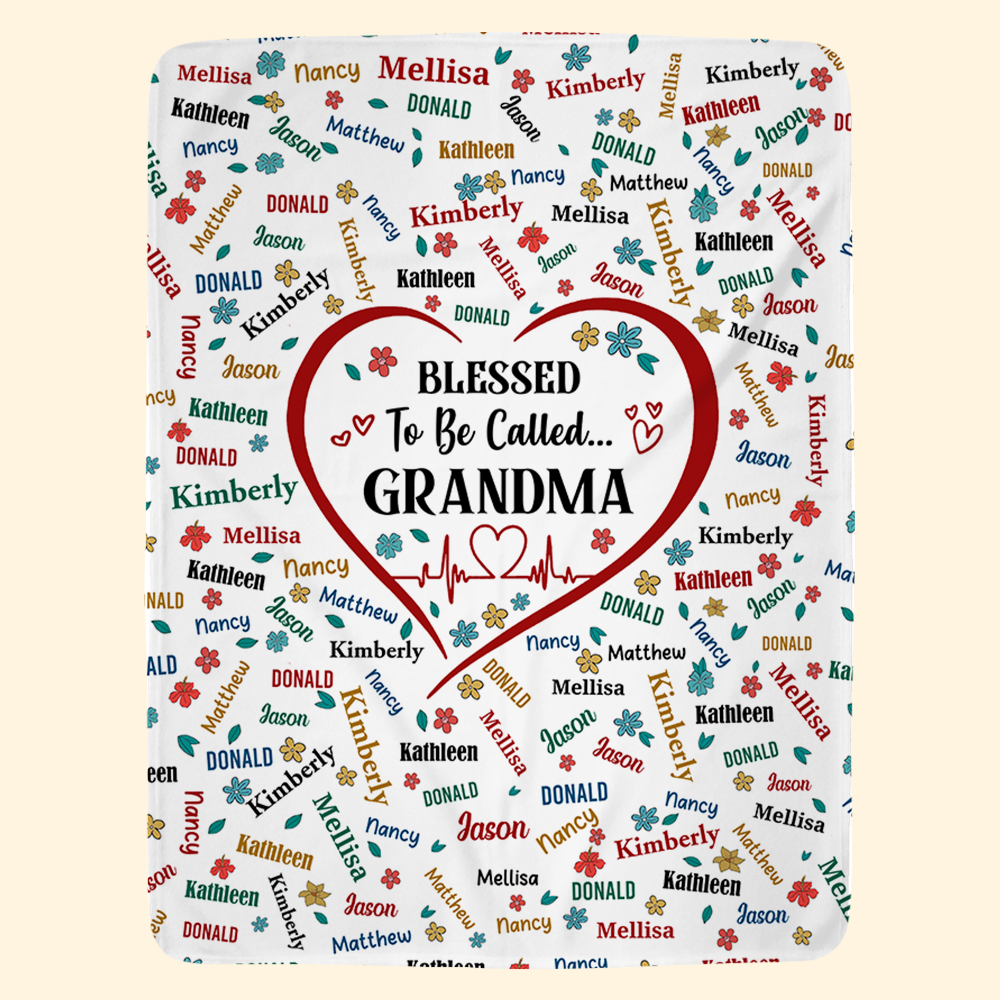 Blessed To Be Call Grandma - Personalized Blanket For Grandma Pa00