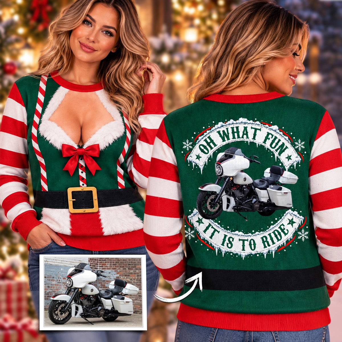 Oh What Fun It Is To Ride - Funny Biker All Over Print Shirts - Matching Biker Couple 3D Shirts - Gift For Motorcycle Lover A2110 Hv01 TL06