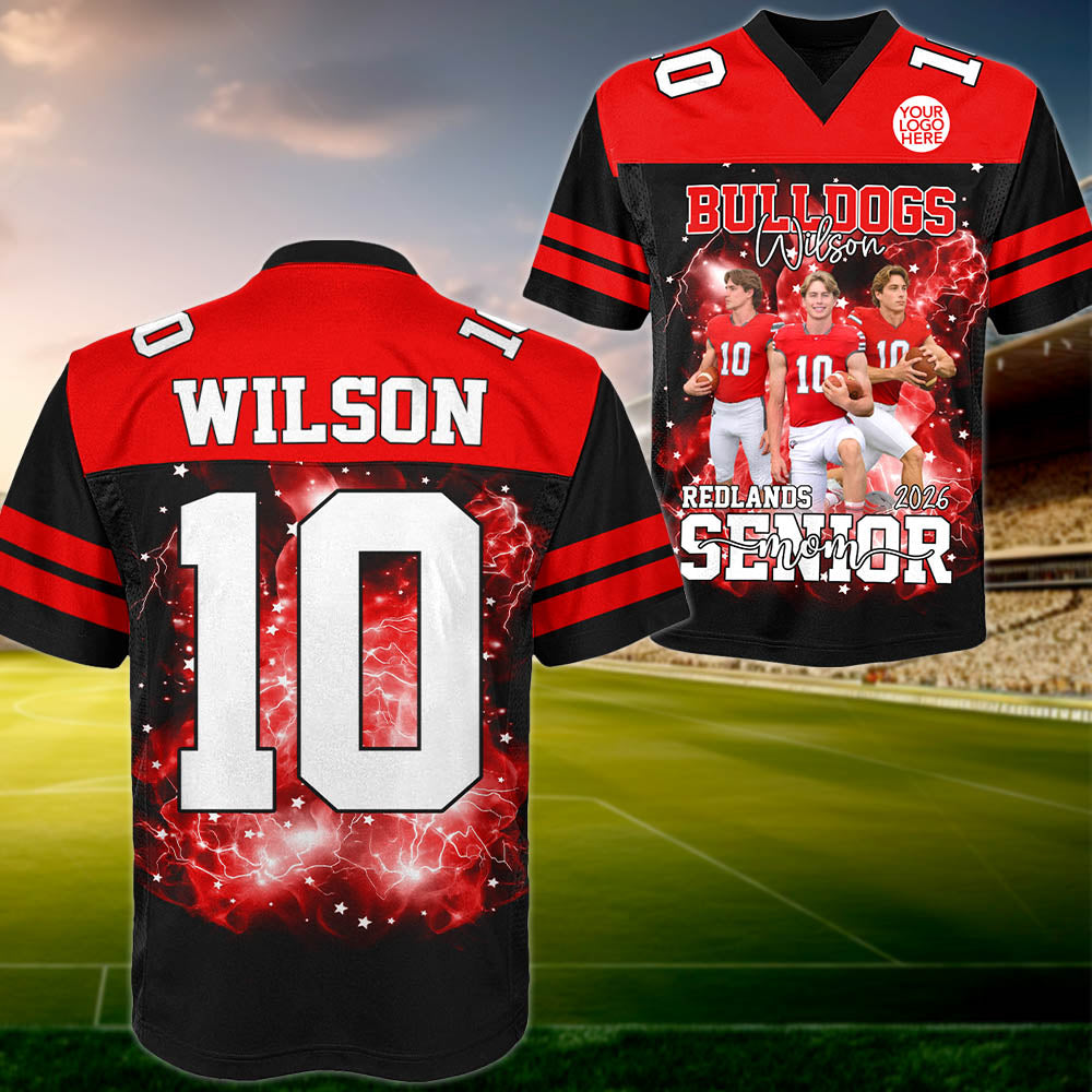 Custom Photo Football Jersey For Football Family Game Day Shirt Na02 PT99