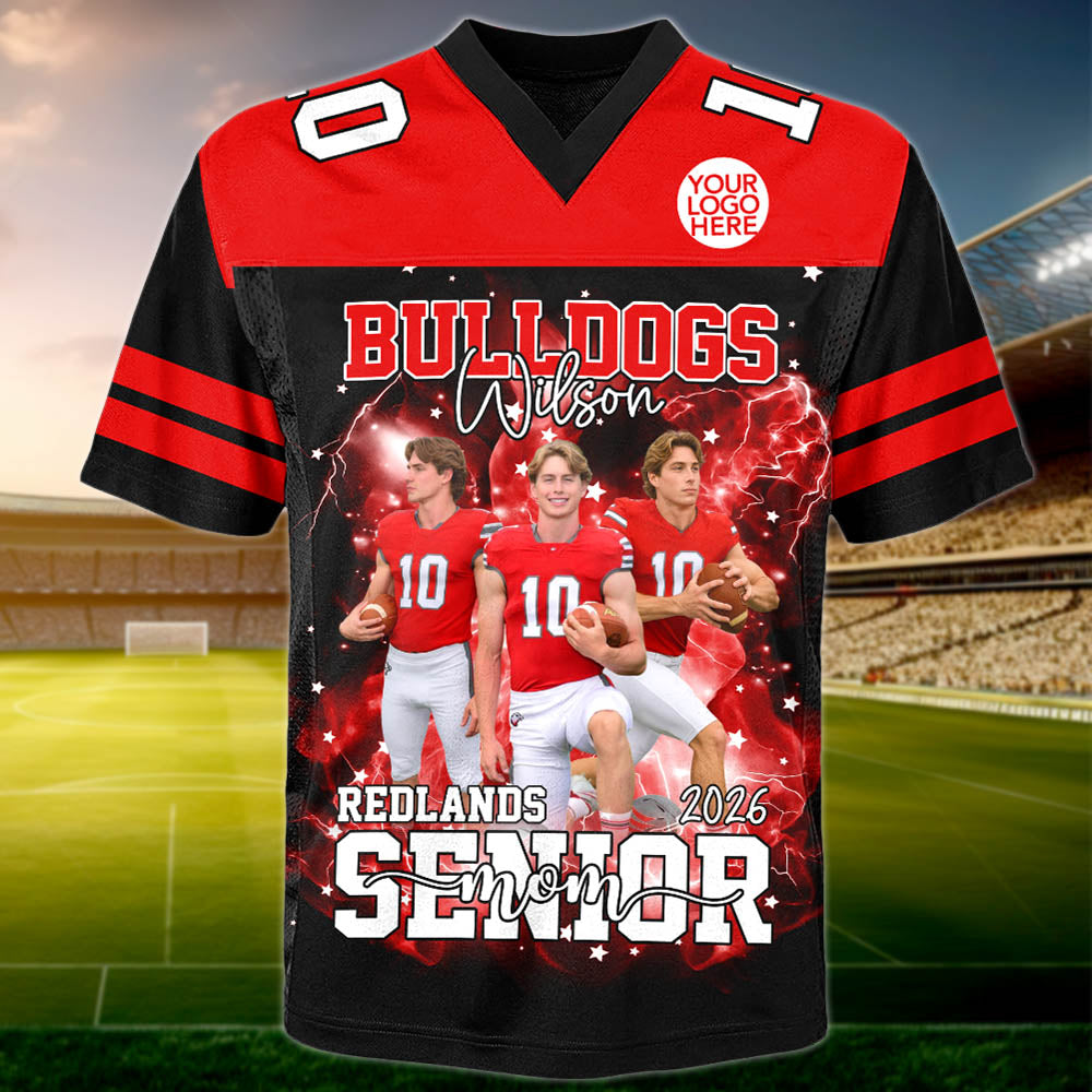 Custom Photo Football Jersey For Football Family Game Day Shirt Na02 PT99