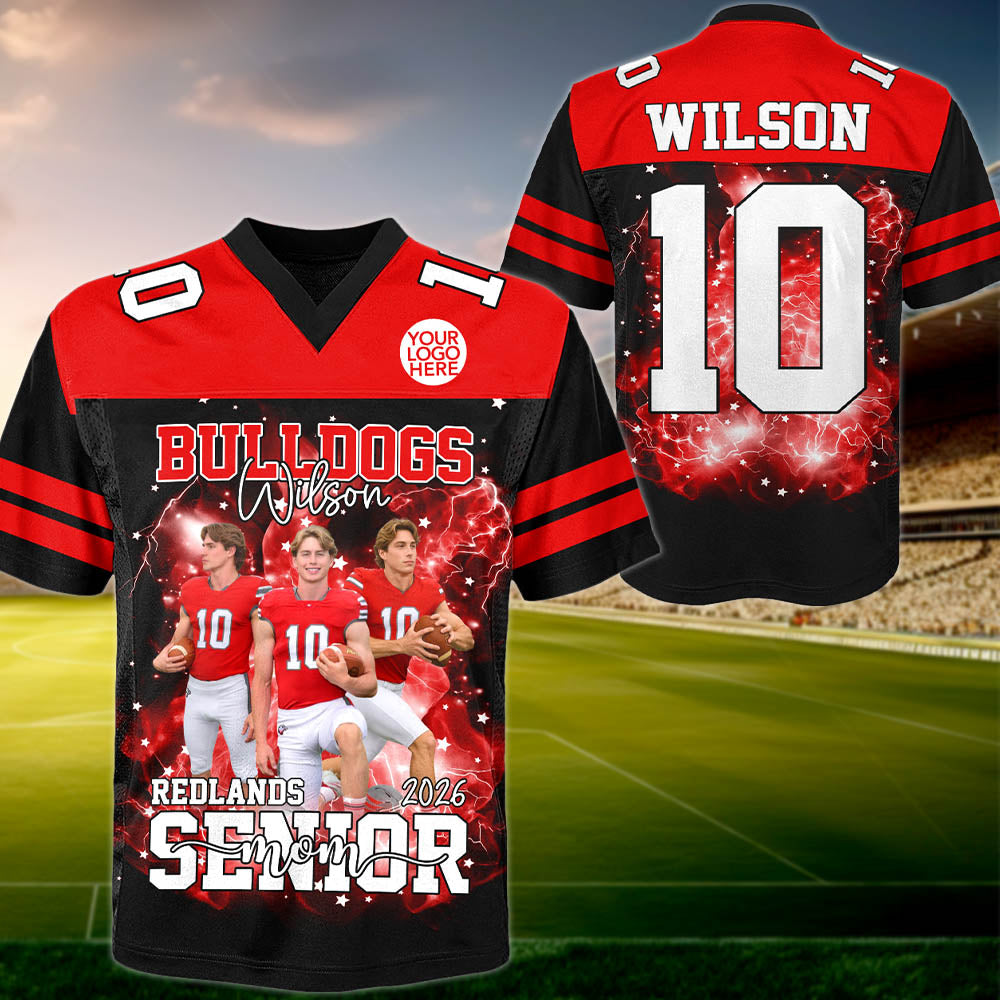 Custom Photo Football Jersey For Football Family Game Day Shirt Na02 PT99