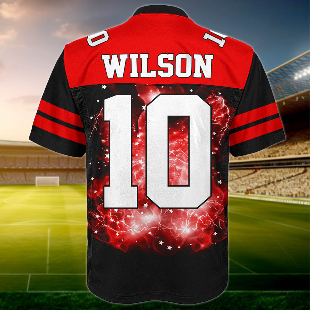 Custom Photo Football Jersey For Football Family Game Day Shirt Na02 PT99