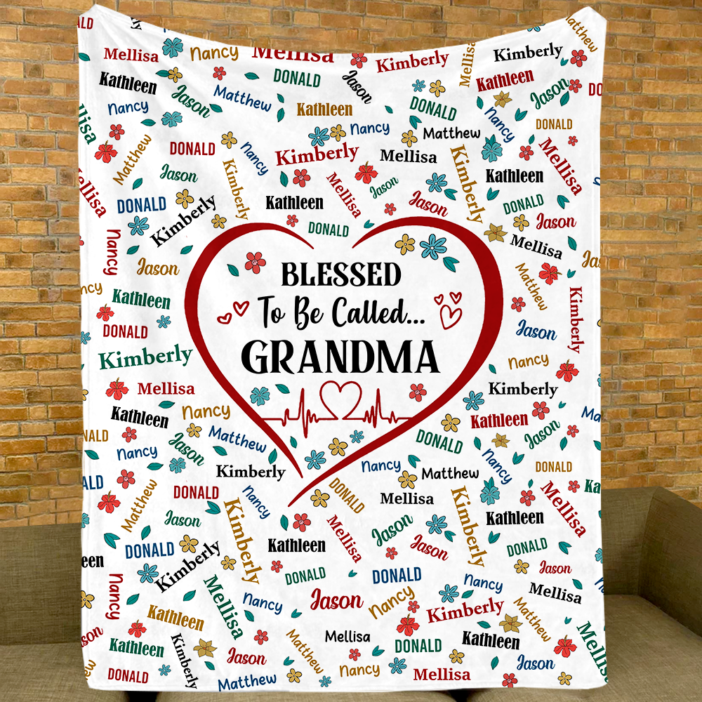 Blessed To Be Call Grandma - Personalized Blanket For Grandma Pa00
