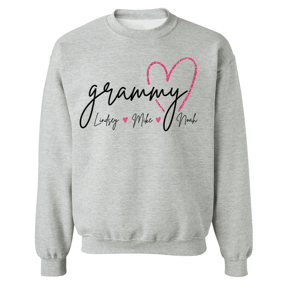 Grandma Heart, Personalized Nickname And Custom Kids For Grandma Nana Mimi NA04 Pa00