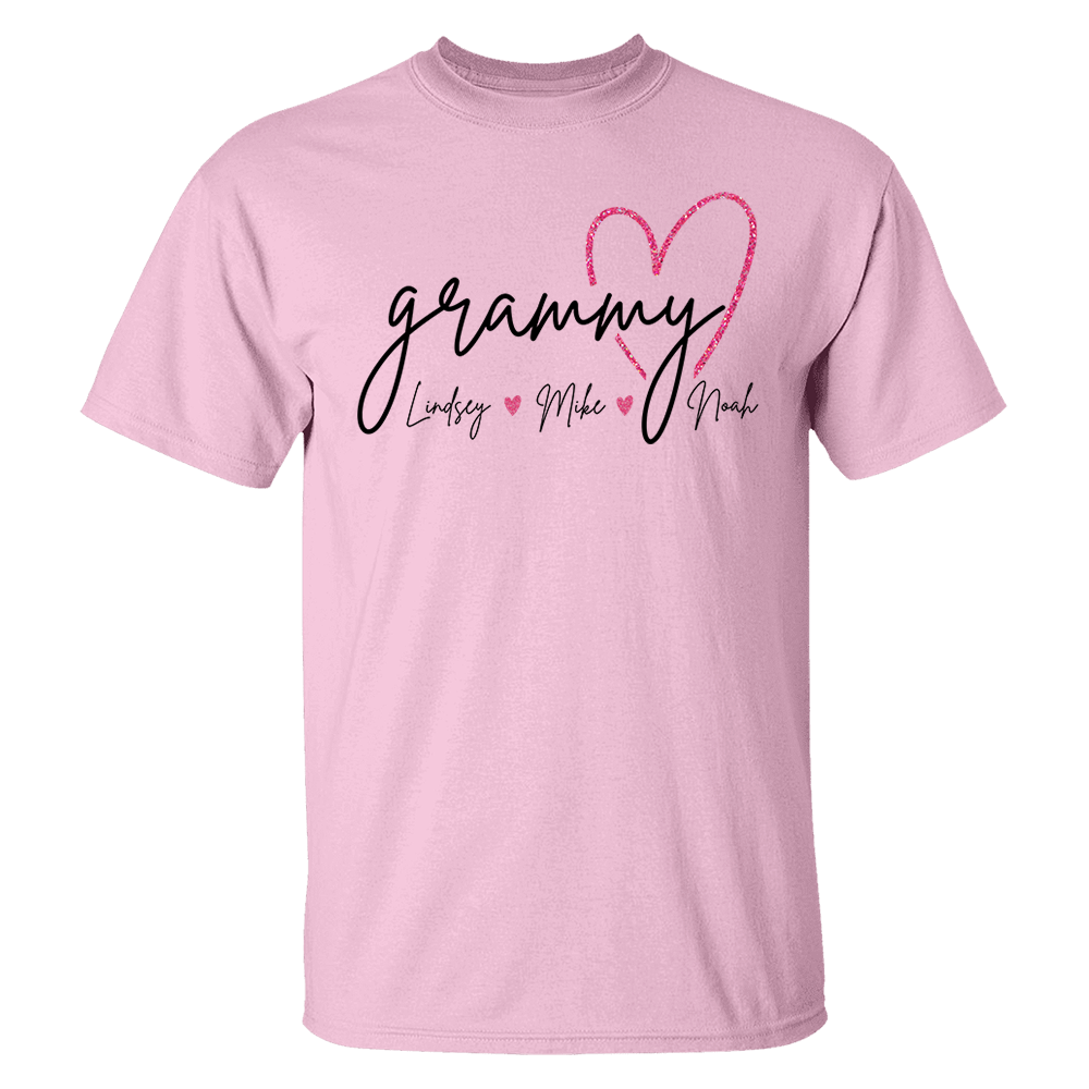 Grandma Heart, Personalized Nickname And Custom Kids For Grandma Nana Mimi NA04 Pa00