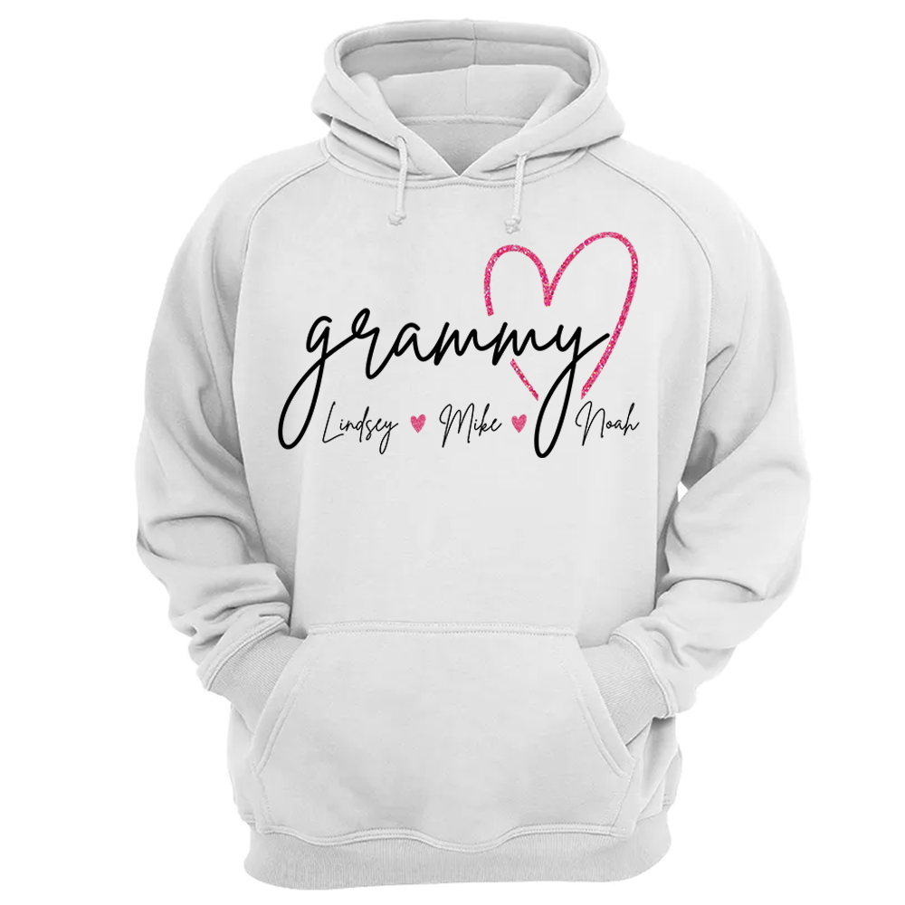 Grandma Heart, Personalized Nickname And Custom Kids For Grandma Nana Mimi NA04 Pa00