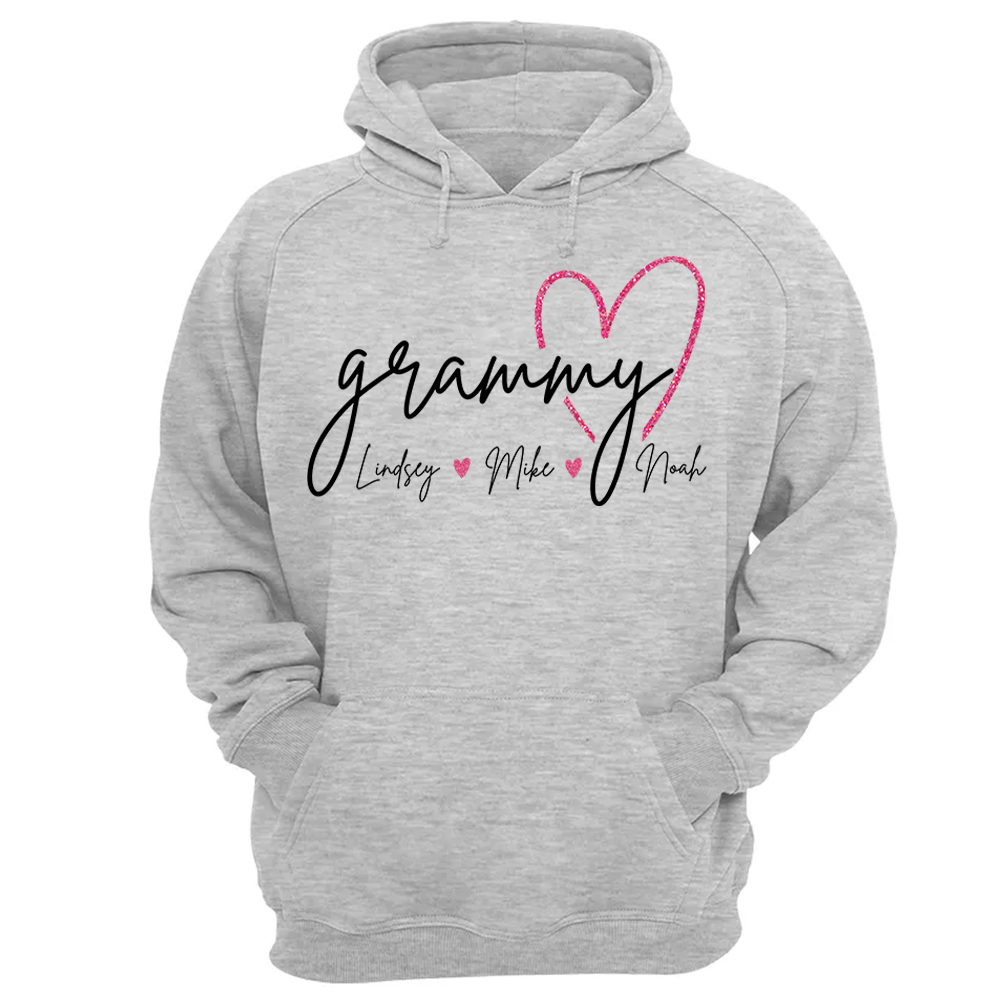 Grandma Heart, Personalized Nickname And Custom Kids For Grandma Nana Mimi NA04 Pa00