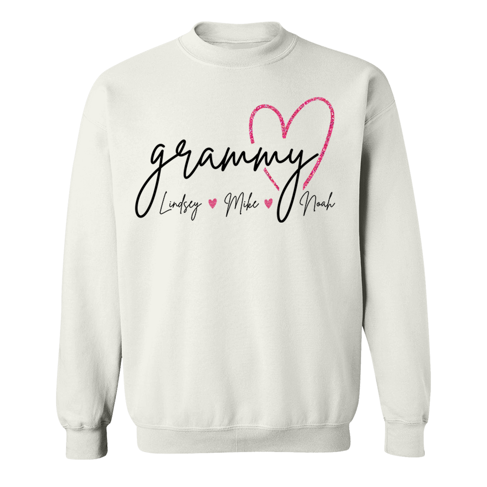 Grandma Heart, Personalized Nickname And Custom Kids For Grandma Nana Mimi NA04 Pa00