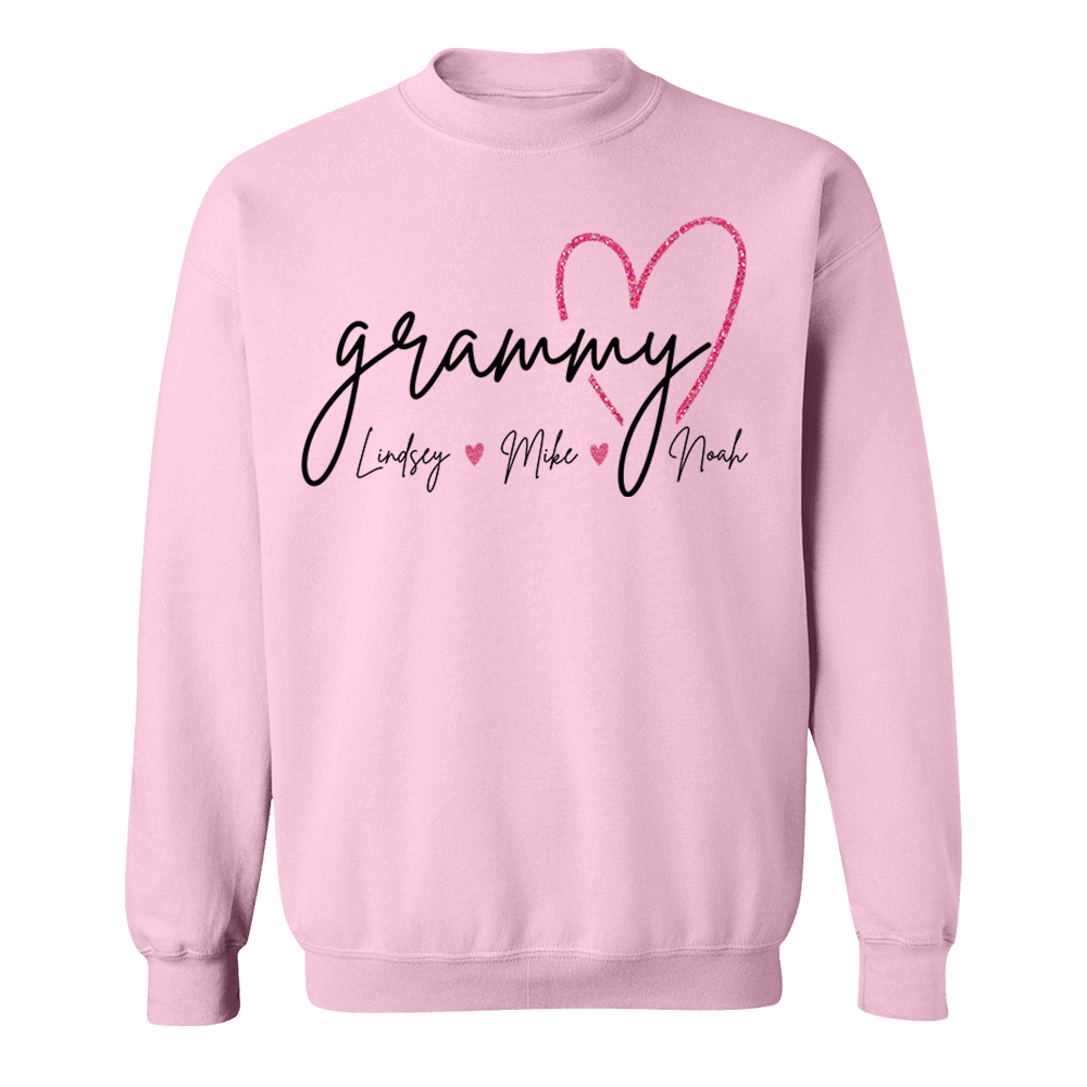 Grandma Heart, Personalized Nickname And Custom Kids For Grandma Nana Mimi NA04 Pa00