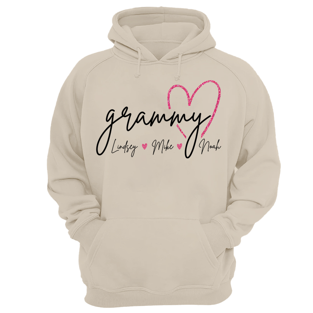 Grandma Heart, Personalized Nickname And Custom Kids For Grandma Nana Mimi NA04 Pa00
