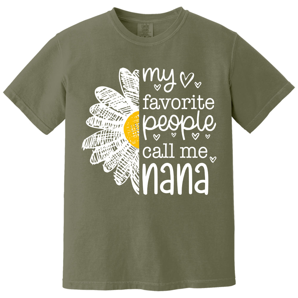 Personalized My Favorite People Call Me Grandma Flower Patchwork Shirt, Custom Kids Names Nana Mimi Gigi T24