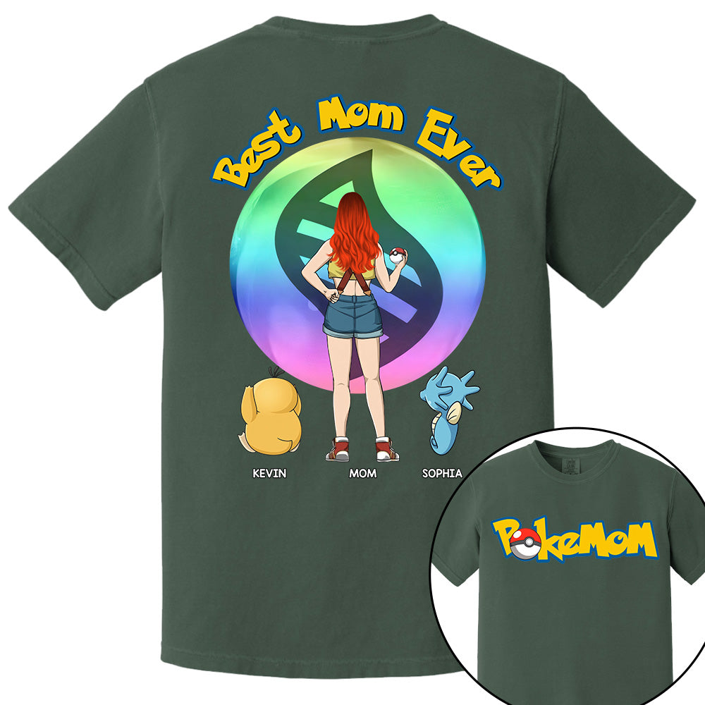 Pokemom-Best Mom Ever-Personalized Shirt For Mom, Dad Custom Nickname With Kids Gift Na02 VH01