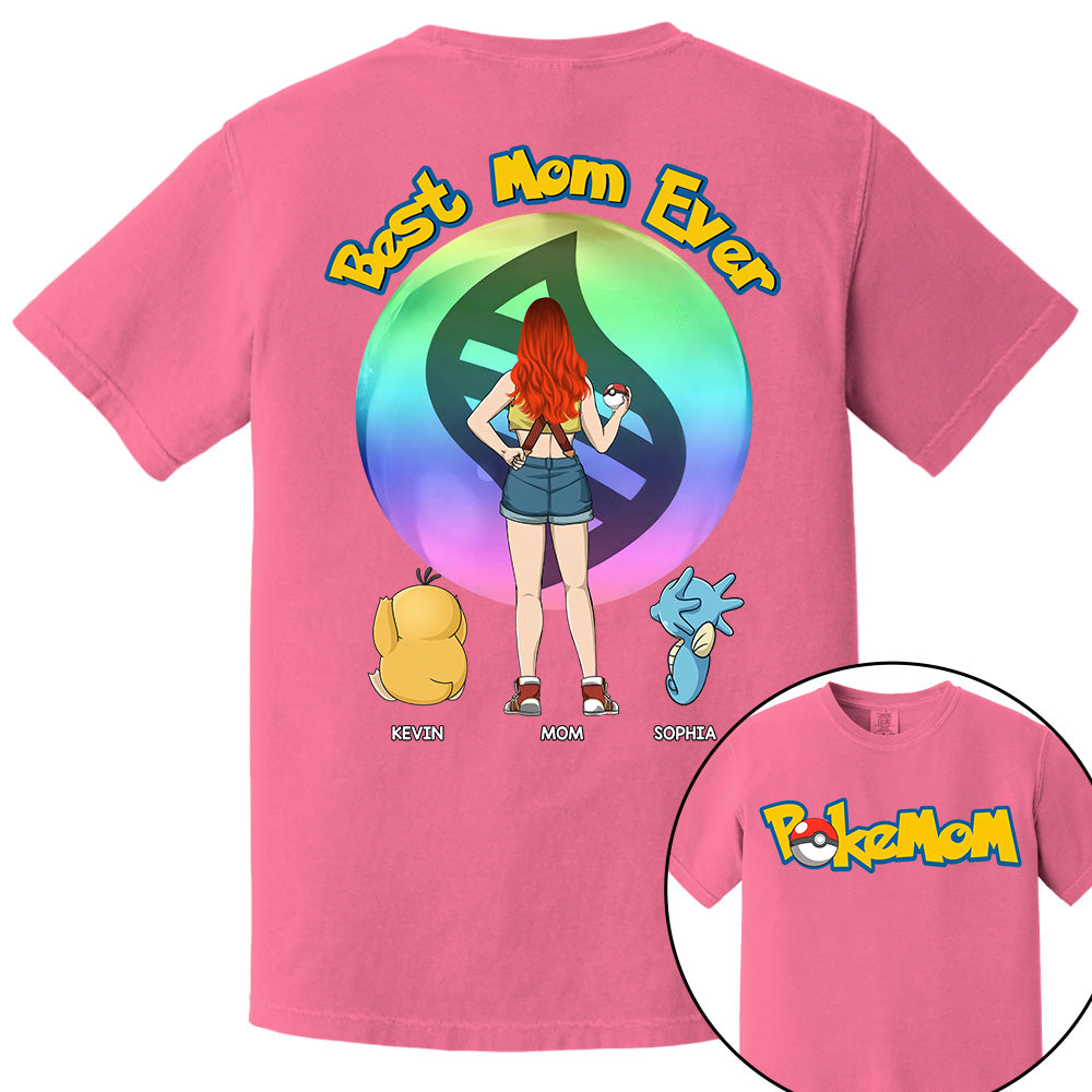 Pokemom-Best Mom Ever-Personalized Shirt For Mom, Dad Custom Nickname With Kids Gift Na02 VH01