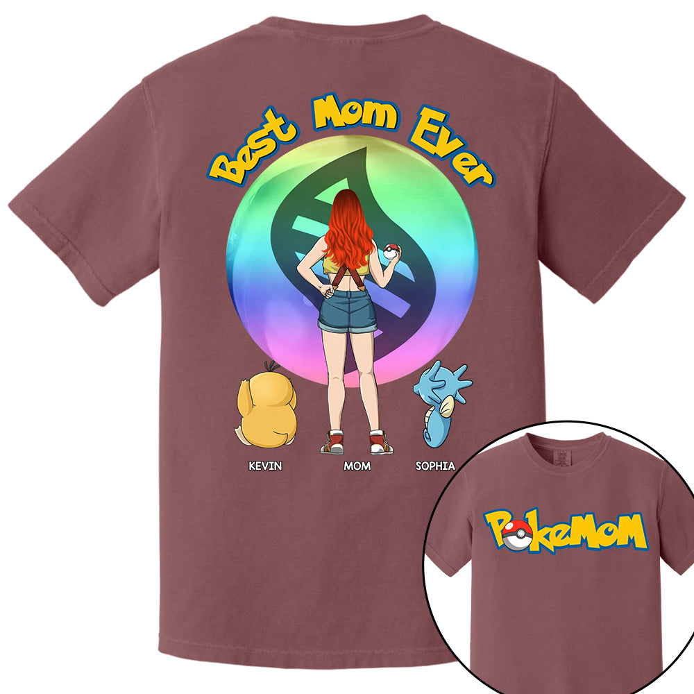 Pokemom-Best Mom Ever-Personalized Shirt For Mom, Dad Custom Nickname With Kids Gift Na02 VH01