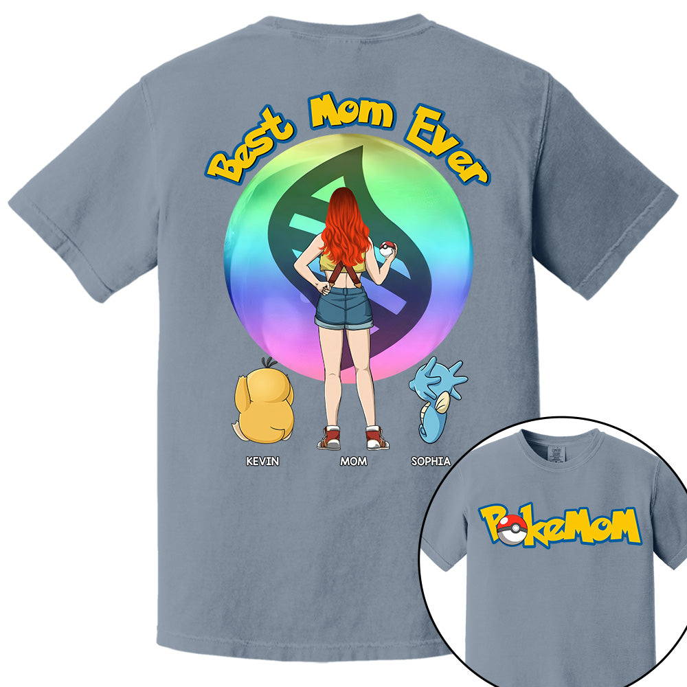 Pokemom-Best Mom Ever-Personalized Shirt For Mom, Dad Custom Nickname With Kids Gift Na02 VH01