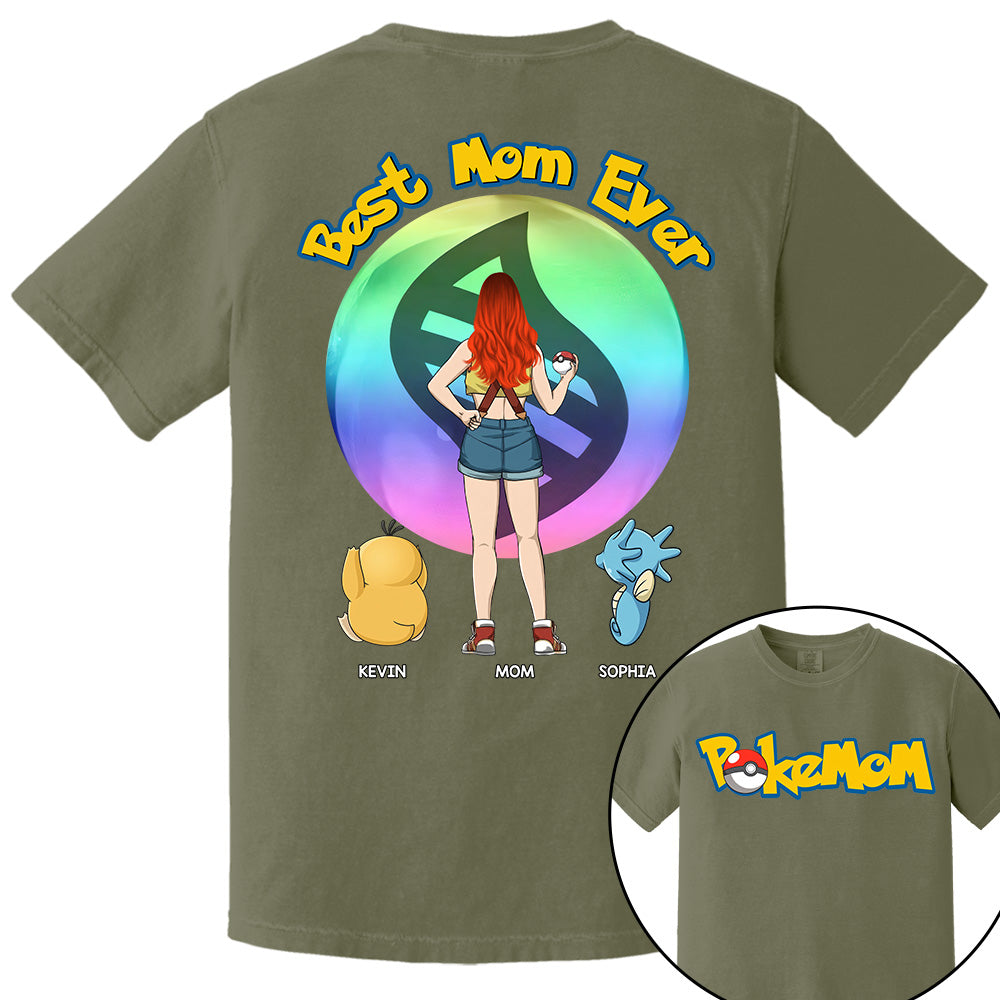Pokemom-Best Mom Ever-Personalized Shirt For Mom, Dad Custom Nickname With Kids Gift Na02 VH01