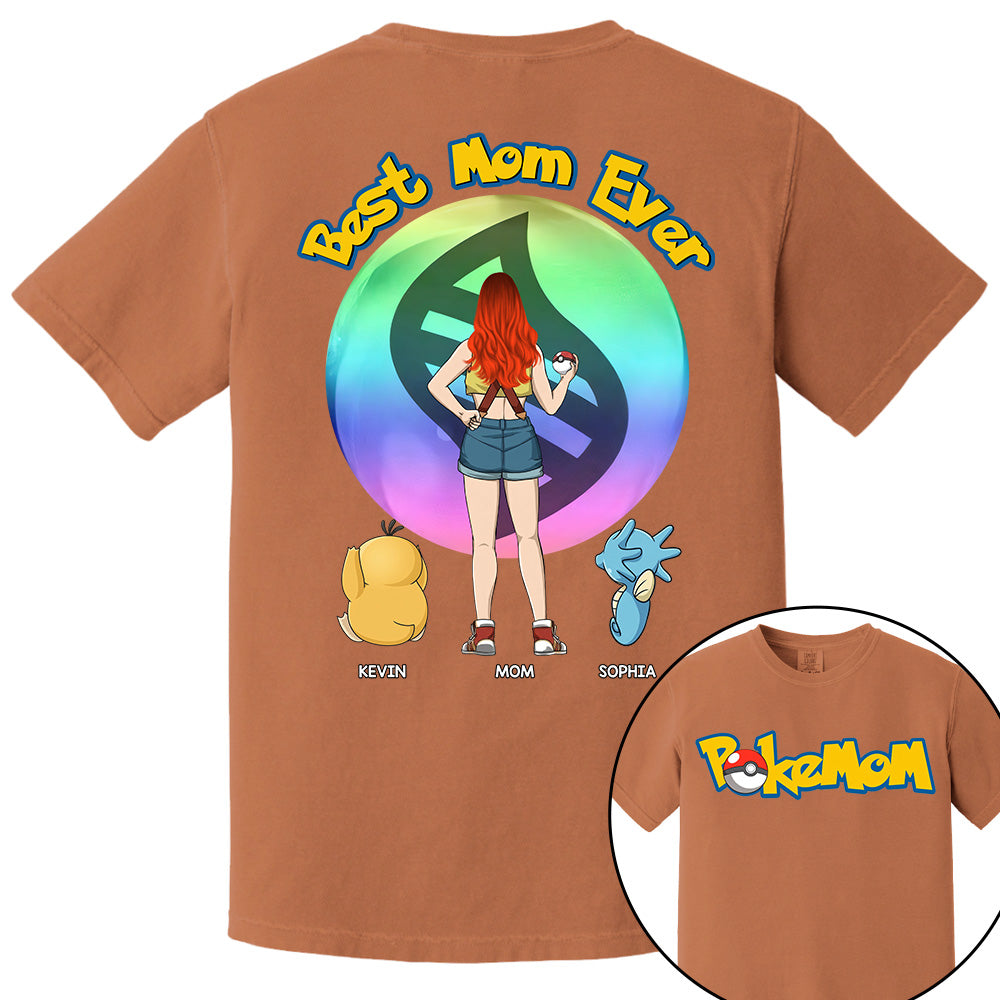 Pokemom-Best Mom Ever-Personalized Shirt For Mom, Dad Custom Nickname With Kids Gift Na02 VH01