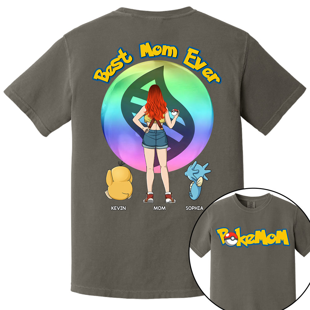 Pokemom-Best Mom Ever-Personalized Shirt For Mom, Dad Custom Nickname With Kids Gift Na02 VH01
