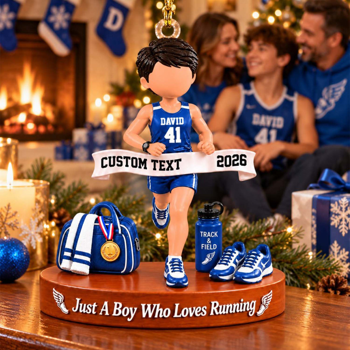 Just A Girl Who Loves Running Ornament, Personalized Track & Field Runner Christmas Ornament, Custom Name Gift Na02 Pt99