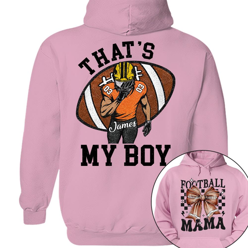 vThat’s My Boy Personalized Football Mom Football Grandma Shirt Gift For Sport Family T1807 Hv01