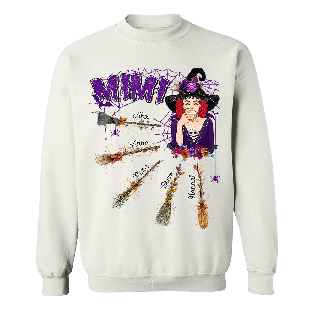 Personalized Halloween Shirt For Grandma - Custom Awesome Witch Grandma Kids NA04 Nh00