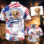 250 Years Of Freedom With Dog Cat, Personalized Dog Cat Photo United State Flag Hawaii Shirt, Gift For Dog Cat Lovers MI209 TH23
