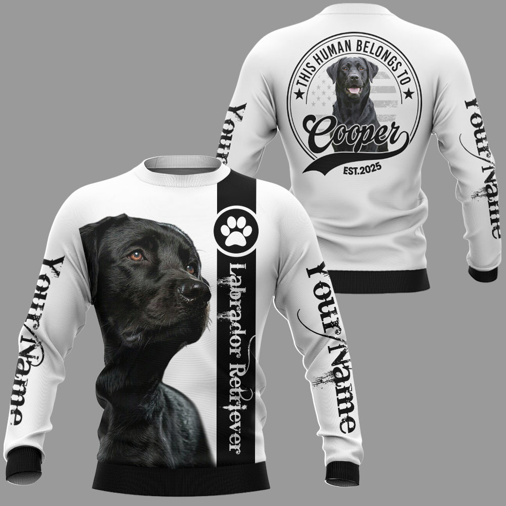 This Human Belongs To, Personalized Shirt, Gift For Dog Lover T1807 Do99