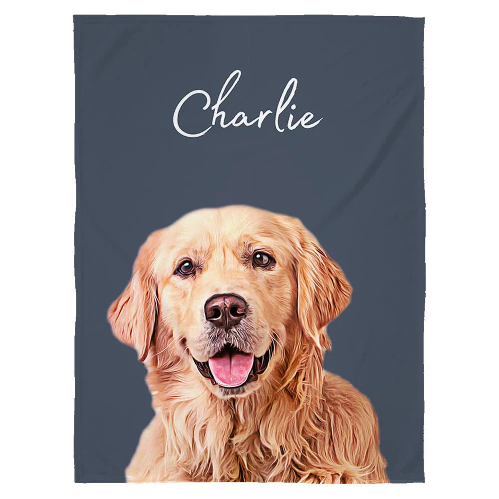 Personalized Pet Throw Blanket - Custom Photo Dog Blanket