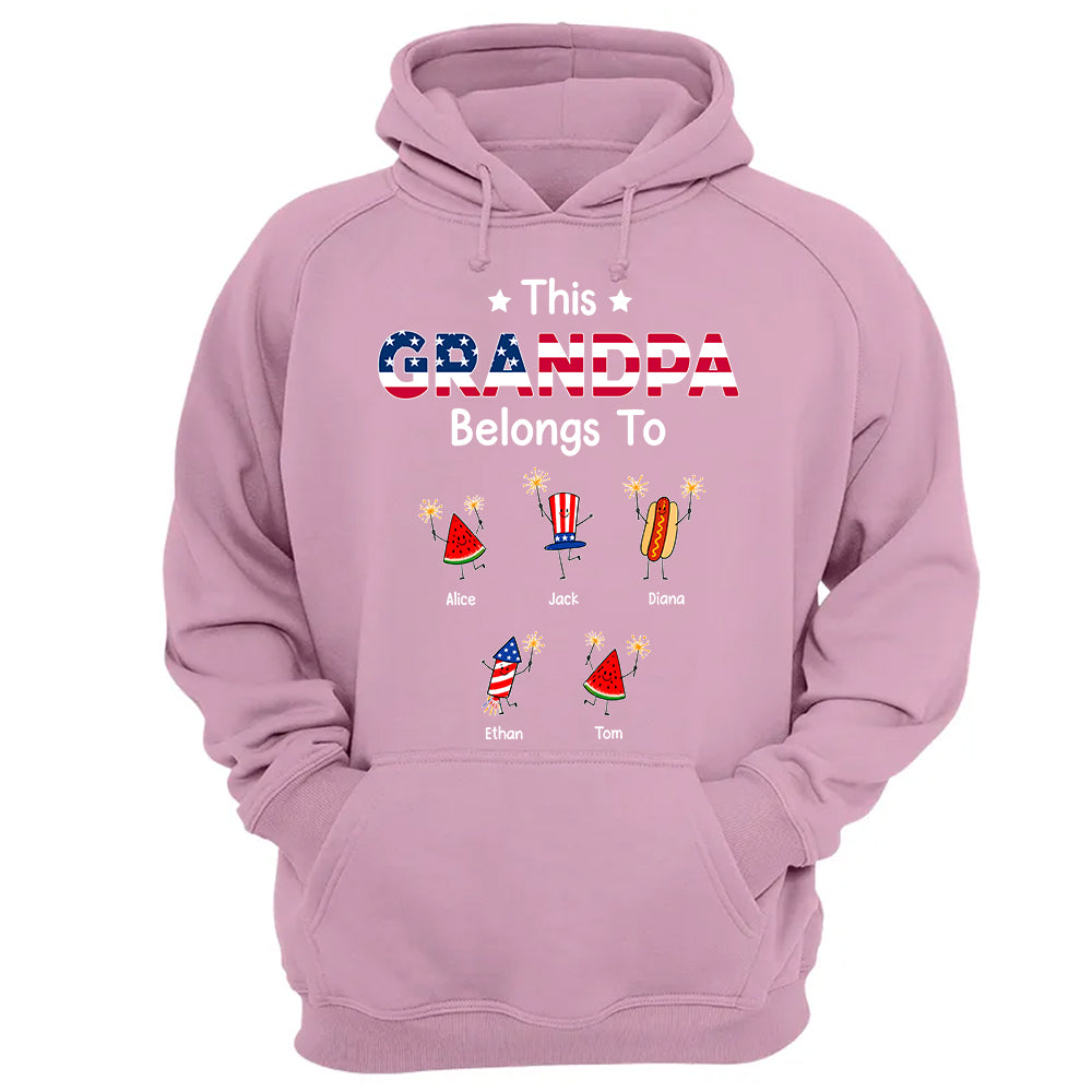 Personalized This Grandpa Belongs To Shirt, Custom Grandparents Shirt, Father's Day Gift, America 250th Anniversary Shirt, Patriotic Grandpa Tee 2026 Na02 TH23