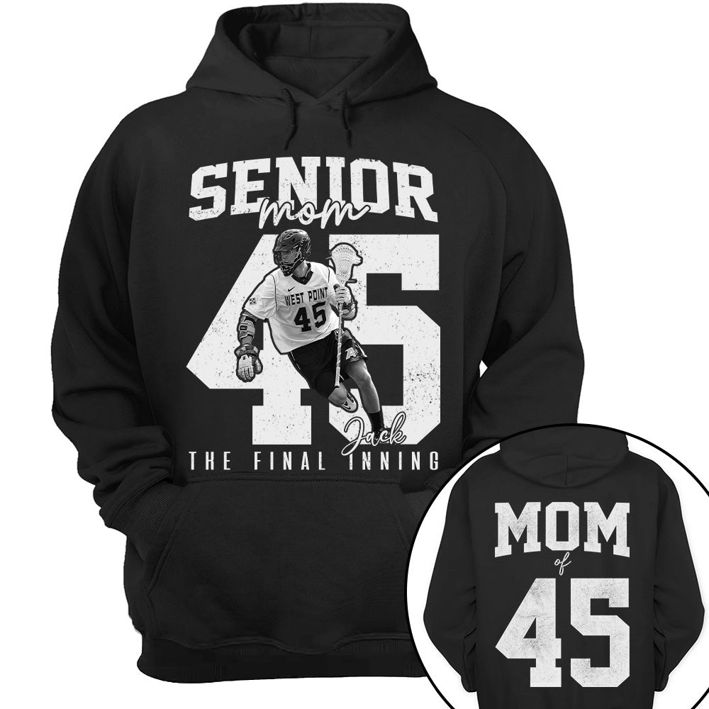 Senior Lacrosse Mom Shirt, The Final Inning, Custom Photo Player Lacrosse Mom Shirt, Senior Lacrosse Mom Gift T1807