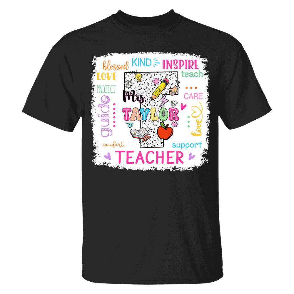 Personalized Teacher Custom Name Shirt, Teacher Appreciation Gift Back To School T1807 Pt99