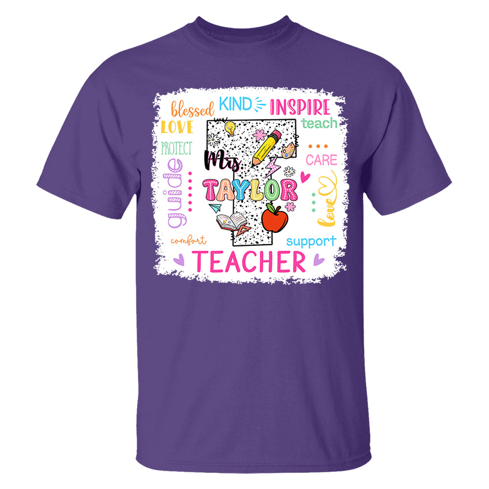Personalized Teacher Custom Name Shirt, Teacher Appreciation Gift Back To School T1807 Pt99