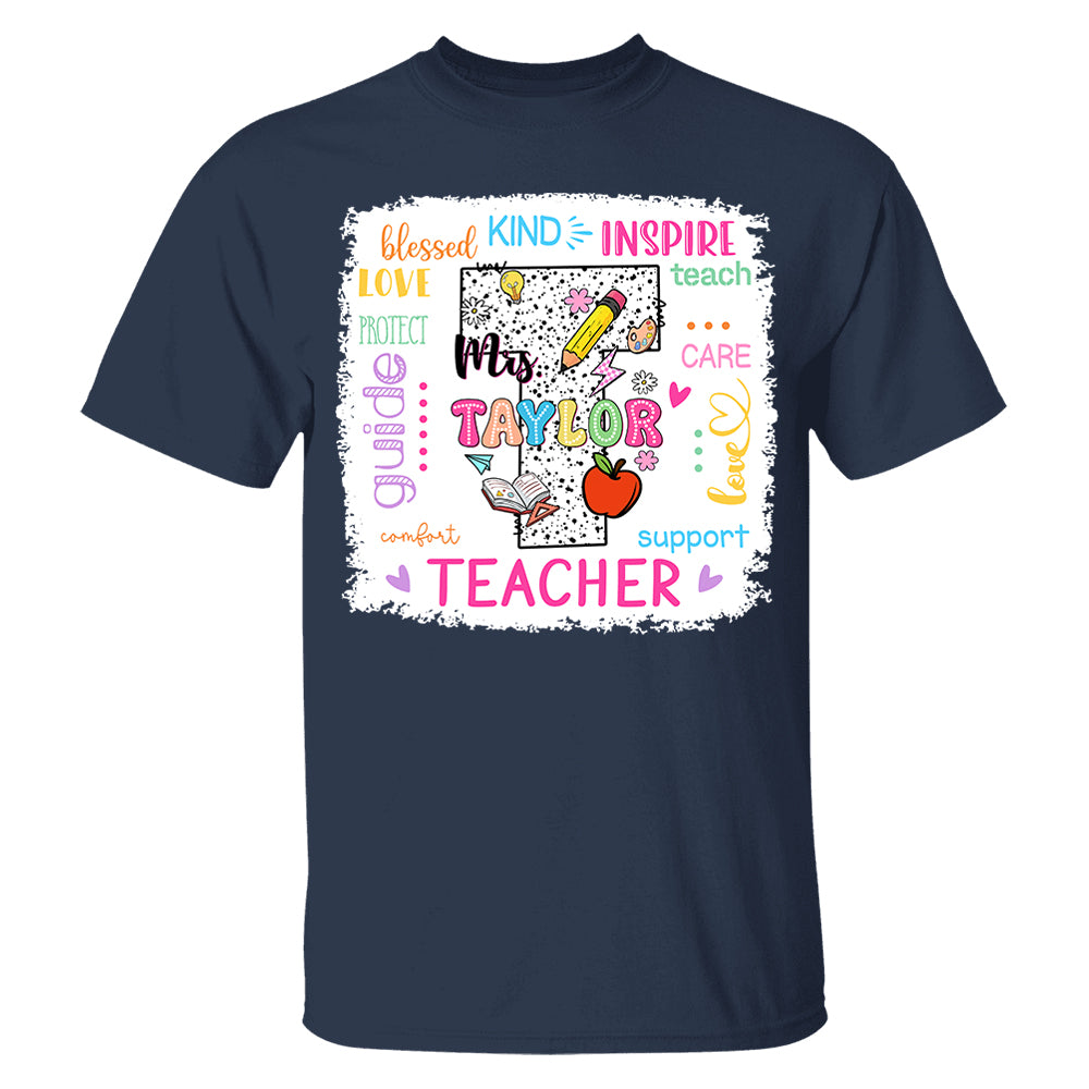 Personalized Teacher Custom Name Shirt, Teacher Appreciation Gift Back To School T1807 Pt99