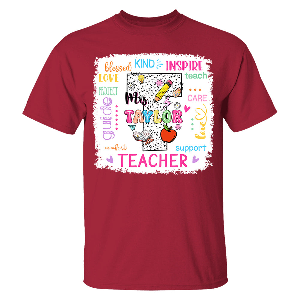 Personalized Teacher Custom Name Shirt, Teacher Appreciation Gift Back To School T1807 Pt99